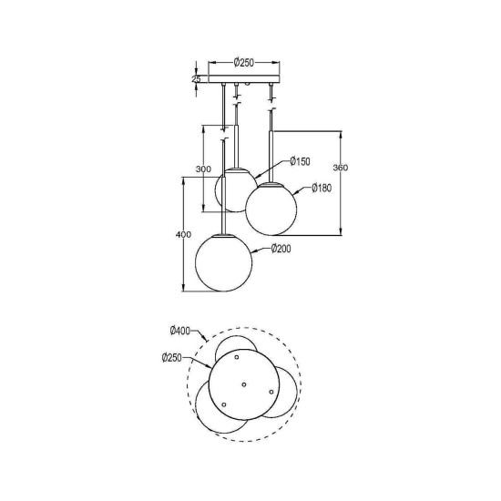 Maytoni Basic form arany-fehér függesztett lámpa (MAY-MOD321PL-03G) E14 3 izzós IP20