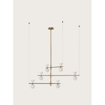 AROMAS DEL CAMPO ONETA arany-fehér függesztett lámpa (C1299/6) G4 6 izzós IP20