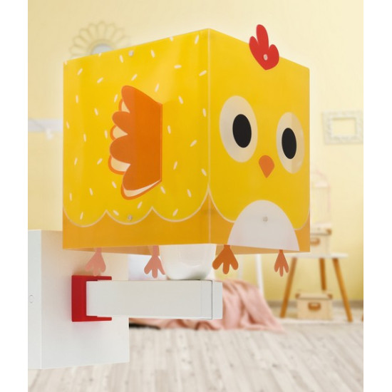 Dalber Little Chicken fehér-sárga gyerek fali lámpa (DA-64649) E27 1 izzós IP20