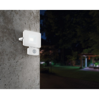 Eglo Faedo 3 fehér-átlátszó LED mozgásérzékelős kültéri fali lámpa (EG-33156) LED 1 izzós IP44