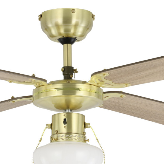 EGLO FORTALEZA bronz-natúr mennyezeti csillár ventilátor (EG-35123) E27 1 izzós IP20