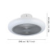 EGLO KOSTRENA szürke-fehér LED mennyezeti ventilátoros lámpa (EG-35138) LED 1 izzós IP20