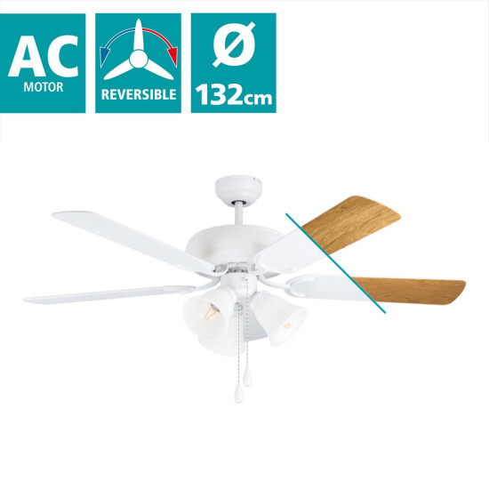 EGLO LAS PALMAS fehér mennyezeti csillár ventilátor (EG-35076) E27 3 izzós IP20