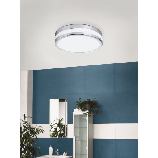 EGLO LED PALERMO króm - lakkozott fehér fürdőszobai LED mennyezeti lámpa (EG-94998) LED 3 izzós IP44