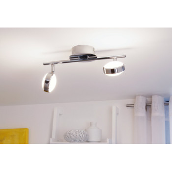 EGLO SALTO króm - szatinált LED spot lámpa (EG-95629) LED 2 izzós IP20