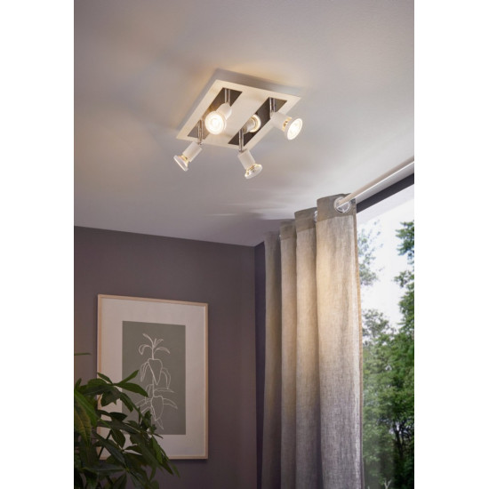 EGLO SARRIA fehér - króm LED spot lámpa (EG-94962) GU10 4 izzós IP20