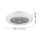 EGLO SAYULITA-L szürke-fehér LED mennyezeti ventilátoros lámpa (EG-35144) LED 1 izzós IP20