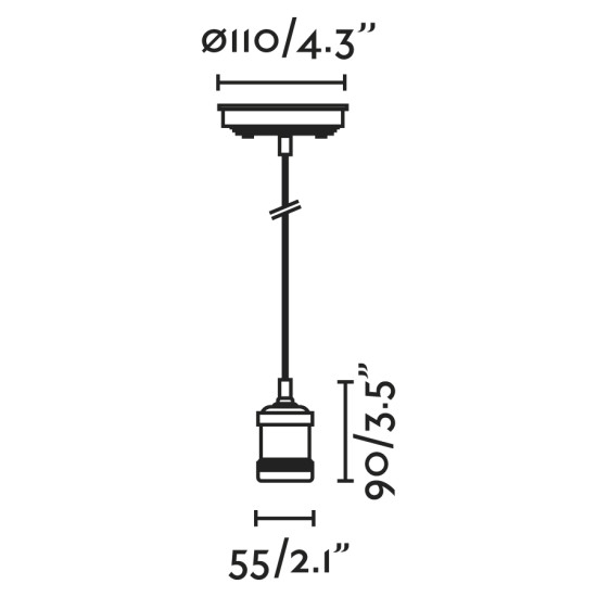 Faro Art fekete függesztett lámpa (FAR-65134) E27 1 izzós IP20