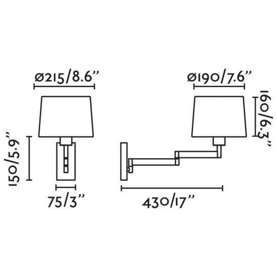 Faro Artis bronz-fehér fali lámpa (FAR-68494-01) E27 1 izzós IP20