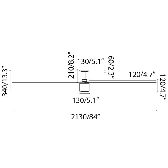 Faro ATTOS barna LED mennyezeti csillár ventilátor (FAR-33495WP) LED 1 izzós IP20