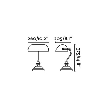 Faro Banker arany-zöld asztali lámpa (FAR-68334) E27 1 izzós IP20