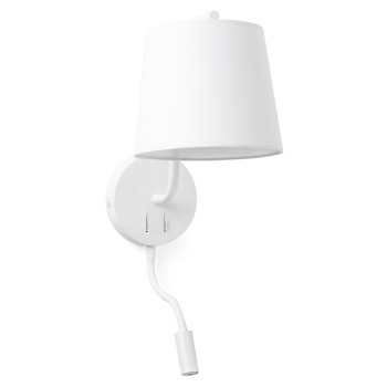 Faro Berni fehér olvasólámpás fali lámpa (FAR-29329) E27 2 izzós IP20