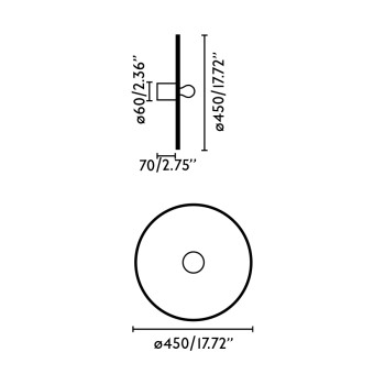 Faro Confetti fekete-fehér fali lámpa (FAR-62173-51) E27 1 izzós IP20