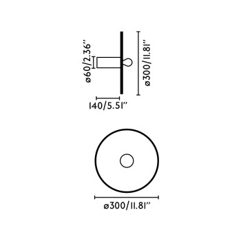 Faro Confetti fekete-fehér fali lámpa (FAR-62174-50) E27 1 izzós IP20