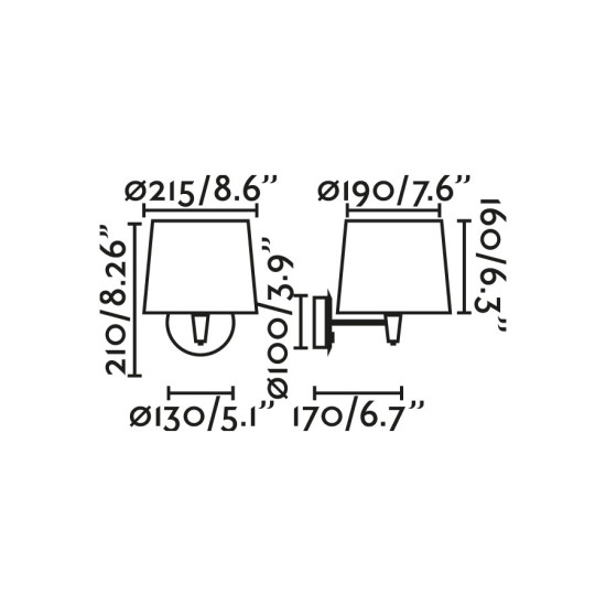 Faro Conga fehér fali lámpa (FAR-64306-01) E27 1 izzós IP20