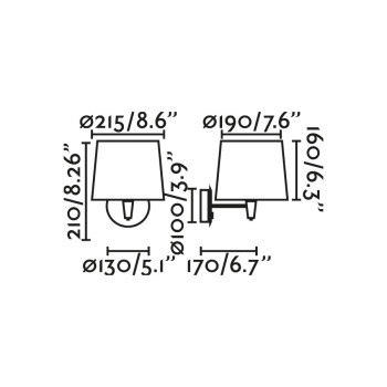 Faro Conga fehér-bézs fali lámpa (FAR-64306-02) E27 1 izzós IP20