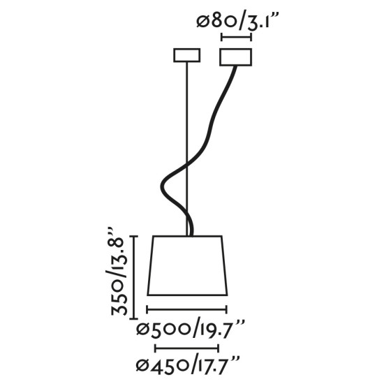 Faro Conga fekete-fehér függesztett lámpa (FAR-64314-54) E27 1 izzós IP20