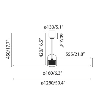 Faro Cooper M fekete-barna fényforrás nélküli mennyezeti ventilátor (FAR-33451)   IP20