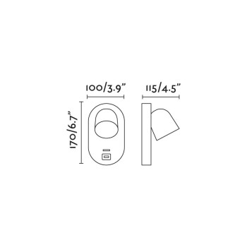 Faro Corb fehér fali lámpa (FAR-40135) GU10 1 izzós IP20