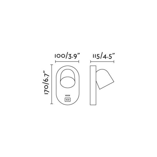 Faro Corb fehér fali lámpa (FAR-40135) GU10 1 izzós IP20