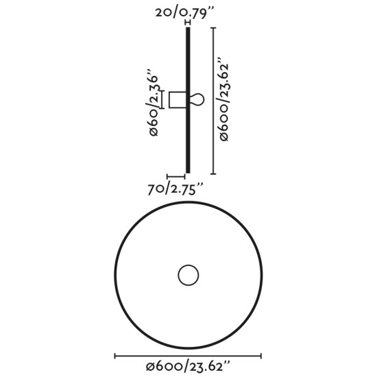 Faro Costas fekete-barna fali lámpa (FAR-62173-69) E27 1 izzós IP20