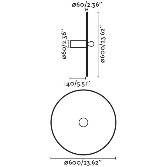 Faro Costas fekete-barna fali lámpa (FAR-62174-69) E27 1 izzós IP20