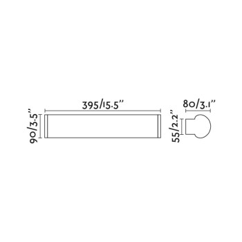 Faro Danubio bronz LED fürdőszobai tükörvilágítás (FAR-63604) LED 1 izzós IP44