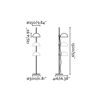 Faro Dominica fekete állólámpa (FAR-20034-123) E27 1 izzós IP20