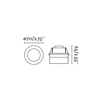 Faro Ebba nikkel LED beépíthető lámpa (FAR-42919) LED 1 izzós IP44