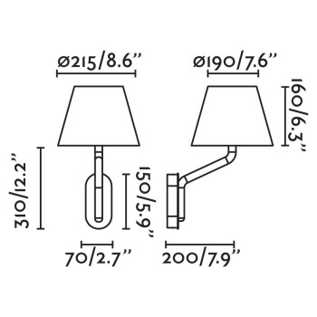 Faro Eterna króm-fehér fali lámpa (FAR-24005-10) E27 1 izzós IP20