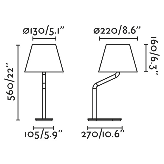 Faro Eterna króm-fehér asztali lámpa (FAR-24008-13) E27 1 izzós IP20