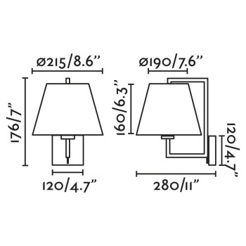 Faro Frame nikkel-fekete fali lámpa (FAR-20170-03) E27 1 izzós IP20