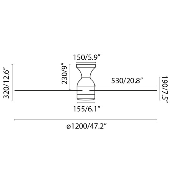 Faro Fraser M fehér LED mennyezeti csillár ventilátor (FAR-33756) LED 1 izzós IP20