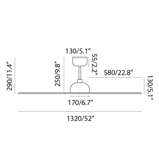 Faro Gotland L fehér fényforrás nélküli mennyezeti ventilátor (FAR-33446)   IP20