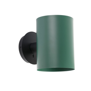 Faro Guadalupe fekete-zöld fali lámpa (FAR-20031-81) E27 1 izzós IP20
