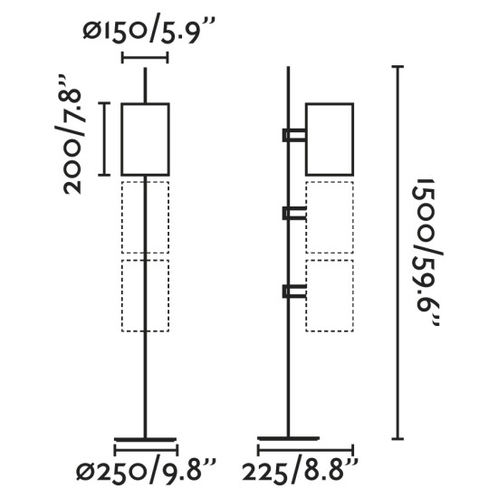 Faro Guadalupe fekete-bézs állólámpa (FAR-20034-80) E27 1 izzós IP20