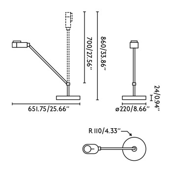 Faro Inviting fekete LED asztali lámpa (FAR-57313) LED 1 izzós IP20