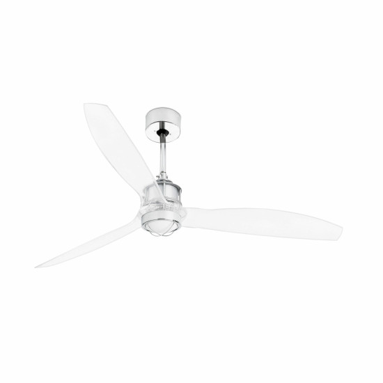 Faro Just Fan M króm-átlátszó LED mennyezeti csillár ventilátor (FAR-33394WP-9) LED 1 izzós IP20