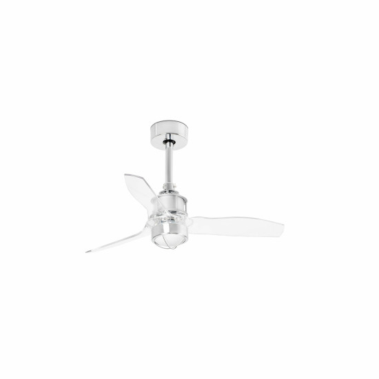 Faro Just Fan XS króm-átlátszó LED mennyezeti csillár ventilátor (FAR-33426WP-9) LED 1 izzós IP20