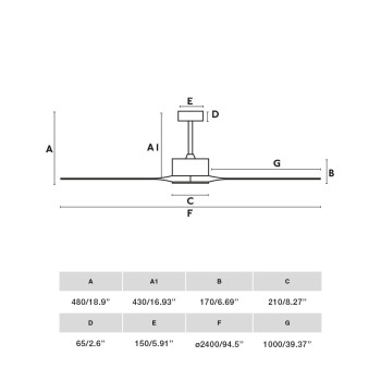 Faro KAUAI barna fényforrás nélküli mennyezeti ventilátor (FAR-34200A)   IP20