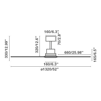 Faro Lantau L nikkel-barna fényforrás nélküli mennyezeti ventilátor (FAR-33370DCWP)   IP20