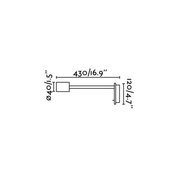 Faro Leser nikkel LED fali lámpa (FAR-41026) LED 1 izzós IP20