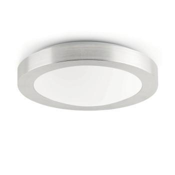 Faro Logos nikkel-fehér fürdőszobai mennyezeti lámpa (FAR-62980) E27 1 izzós IP44