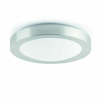 Faro Logos nikkel-fehér fürdőszobai mennyezeti lámpa (FAR-62981) E27 2 izzós IP44
