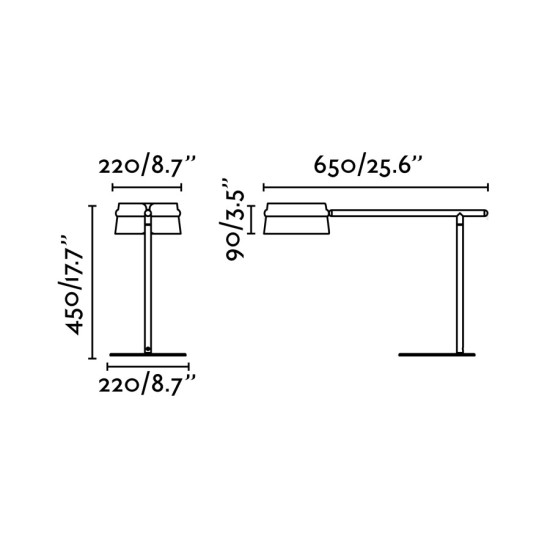 Faro Loop fekete-cseresznye LED asztali lámpa (FAR-29568) LED 1 izzós IP20