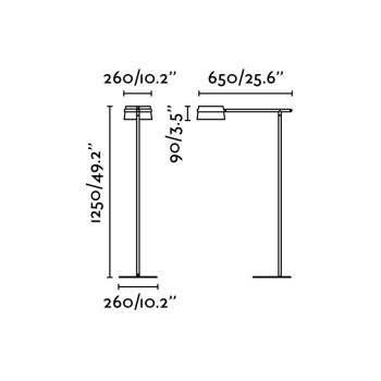 Faro Loop fekete-cseresznye LED állólámpa (FAR-29569) LED 1 izzós IP20