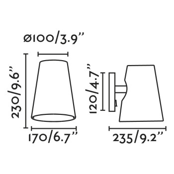 Faro Lupe fekete-bézs fali lámpa (FAR-20031-88) E27 1 izzós IP20