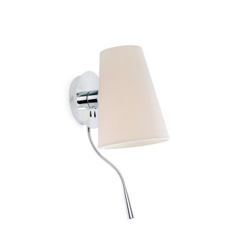 Faro Lupe króm-fehér olvasólámpás fali lámpa (FAR-29996) E27 2 izzós IP20