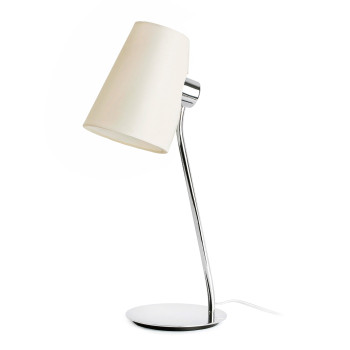Faro Lupe króm-bézs asztali lámpa (FAR-29997) E27 1 izzós IP20