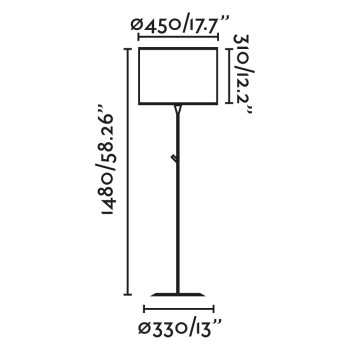 Faro Mambo fekete-barna állólámpa (FAR-64313-49) E27 1 izzós IP20